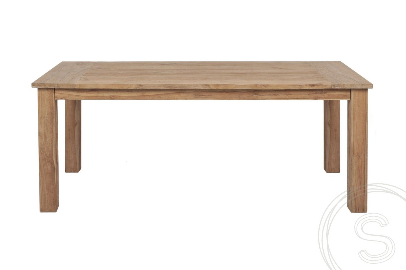 Teak Gartentisch 200x100 + Bank 200 + Bank 200 Sandaran