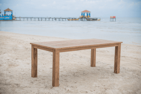 Teak Gartentisch 200x100 + Bank 200 + Bank 200 Sandaran