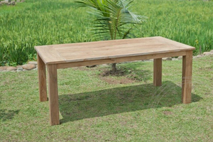 Teak Gartentisch 200x100cm + 6 Stühle Beaufort