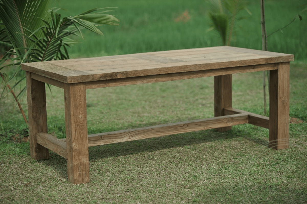 Teak Gartentisch Mammut 200cm + 2 Beaufort Stühle + Bank
