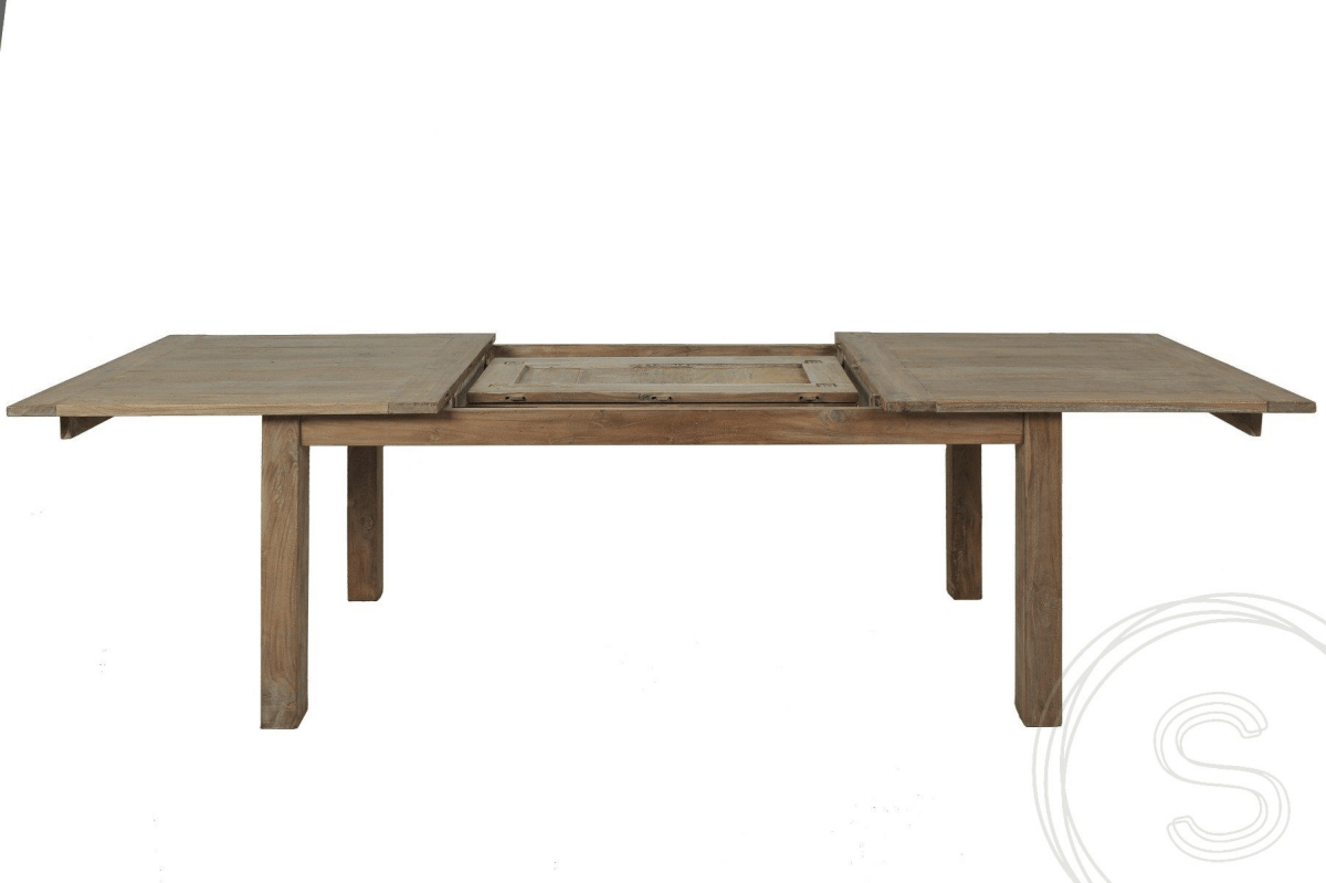 Teak Tisch Ausziehbar 200-250-300x100 + 12 Stühle
