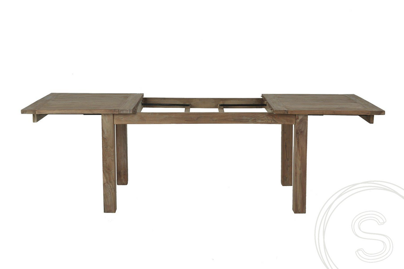 Teak Tisch Ausziehbar 160-210-260x90 + 10 Stühle