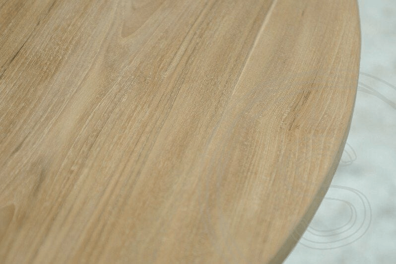 Teak Tisch rund 140cm + 6 Stühle