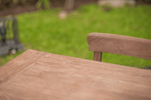 Teak Tisch Rustikal 200x100 + 8 Stühle
