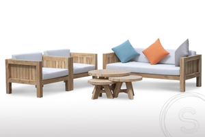Loungeset Algarve Sessels Bank Couchtische