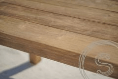 Teak Gartentisch 180 x 90 + 6 Gartenstühle Stacking
