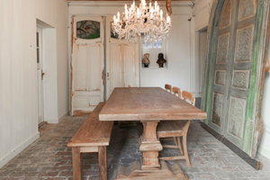 Teakholz Bank 200cm Rustikal