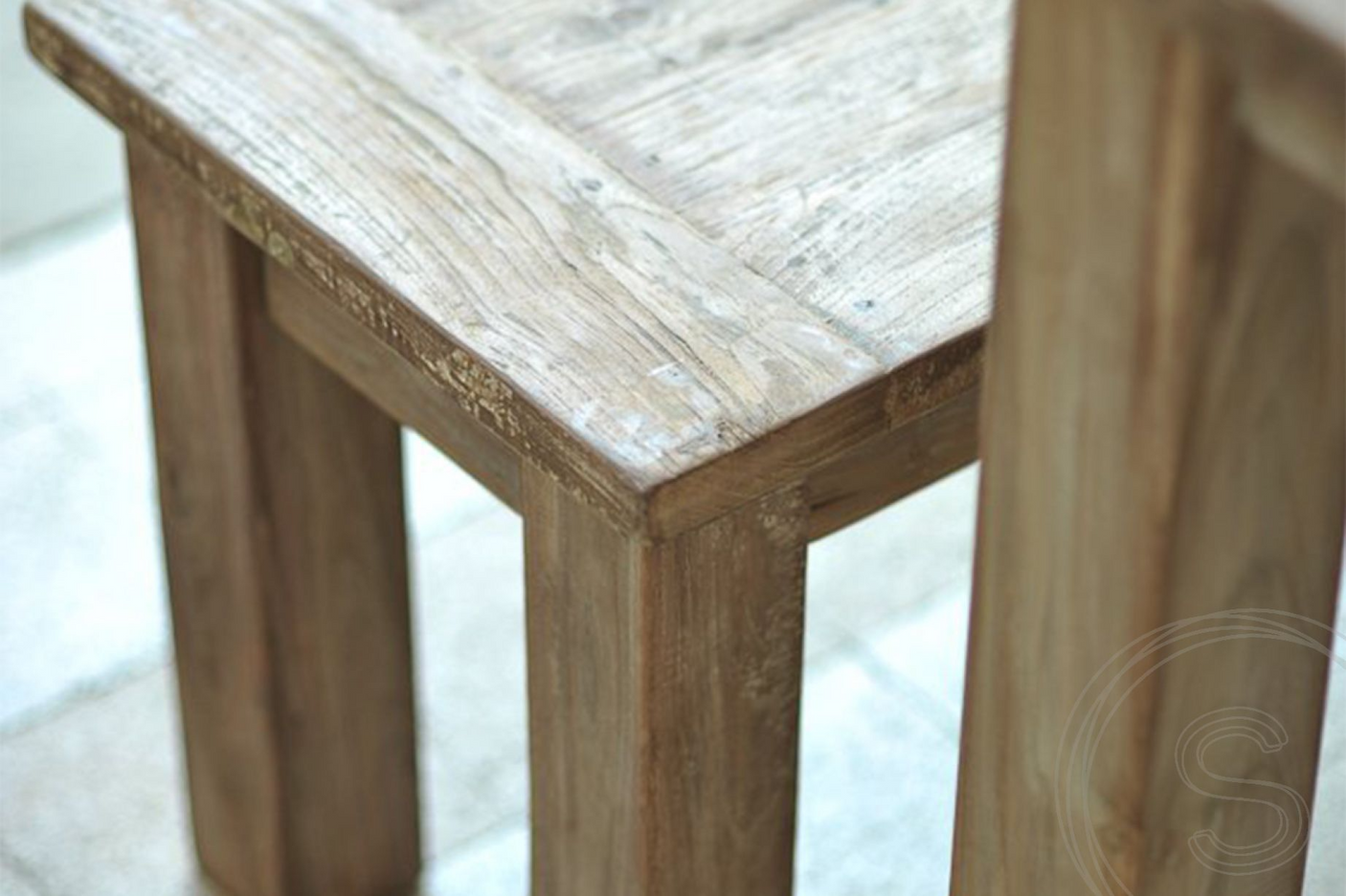 Teakholz Bank 200cm Rustikal