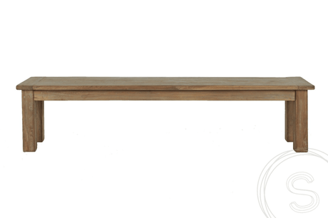Teak bank 100cm oud hout - Souren Meubels