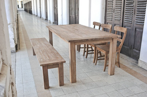 Teakholz Bank 180cm Rustikal