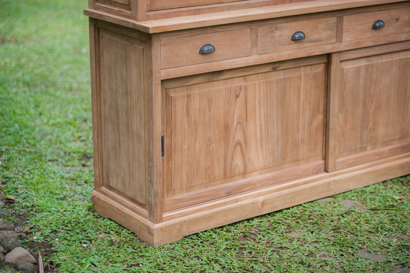 Teak Vitrinenschrank 200cm