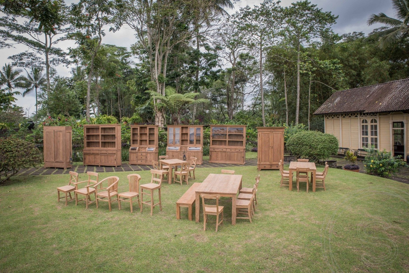 Teak Vitrinenschrank 200cm