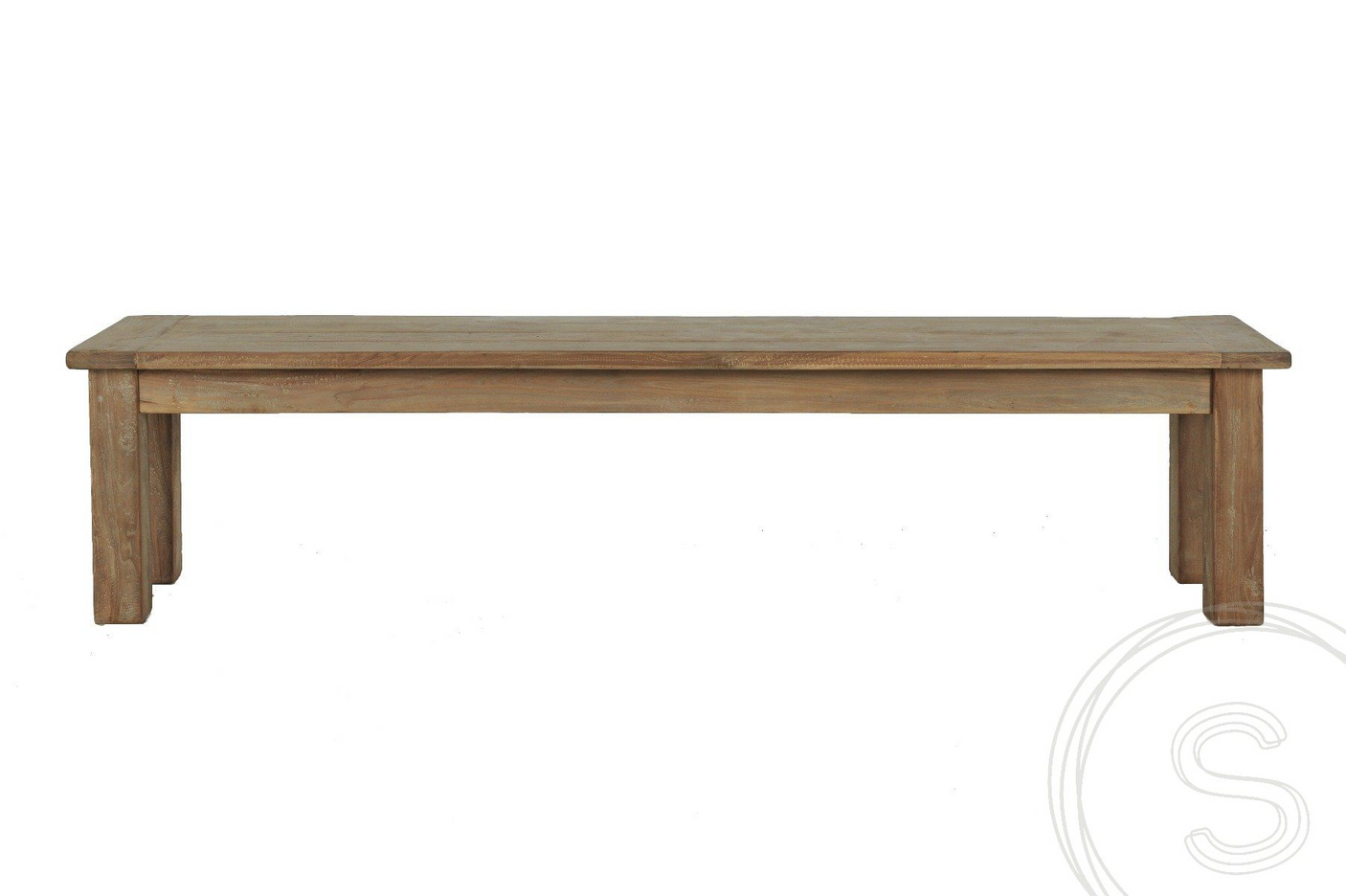 Teakholz Bank 240cm Rustikal
