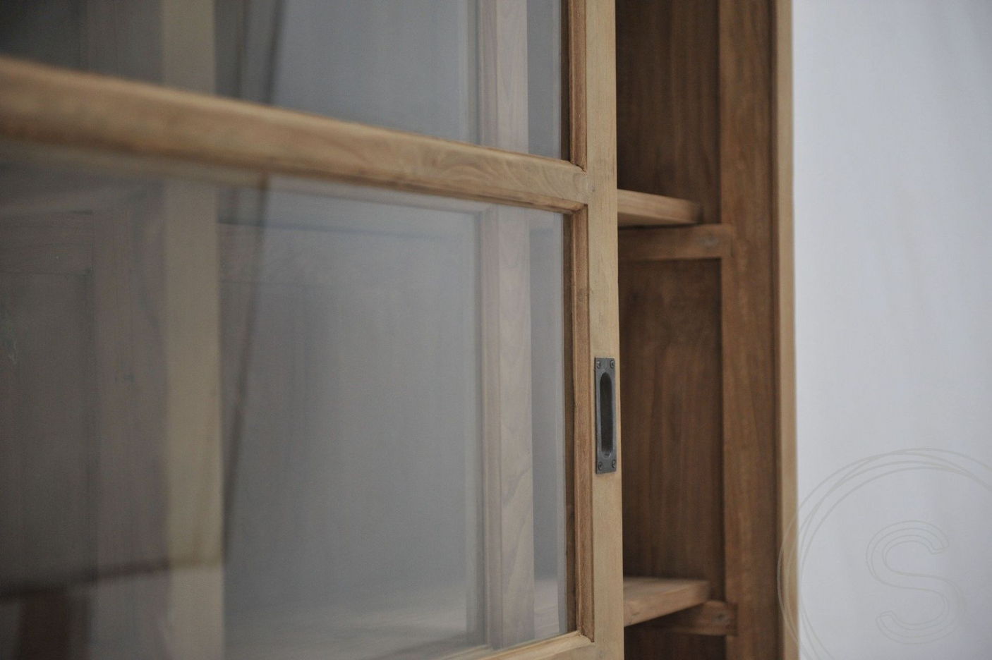 Teak Vitrinenschrank 200cm
