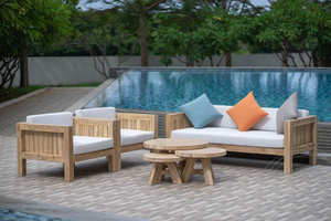 Loungeset Algarve Sessels Bank Couchtische