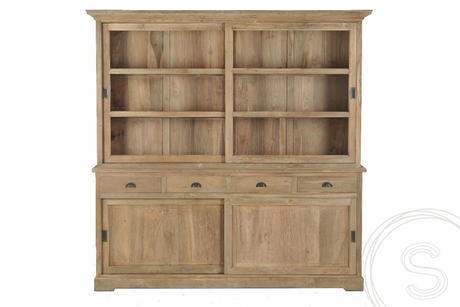 Teak Vitrinenschrank 180cm