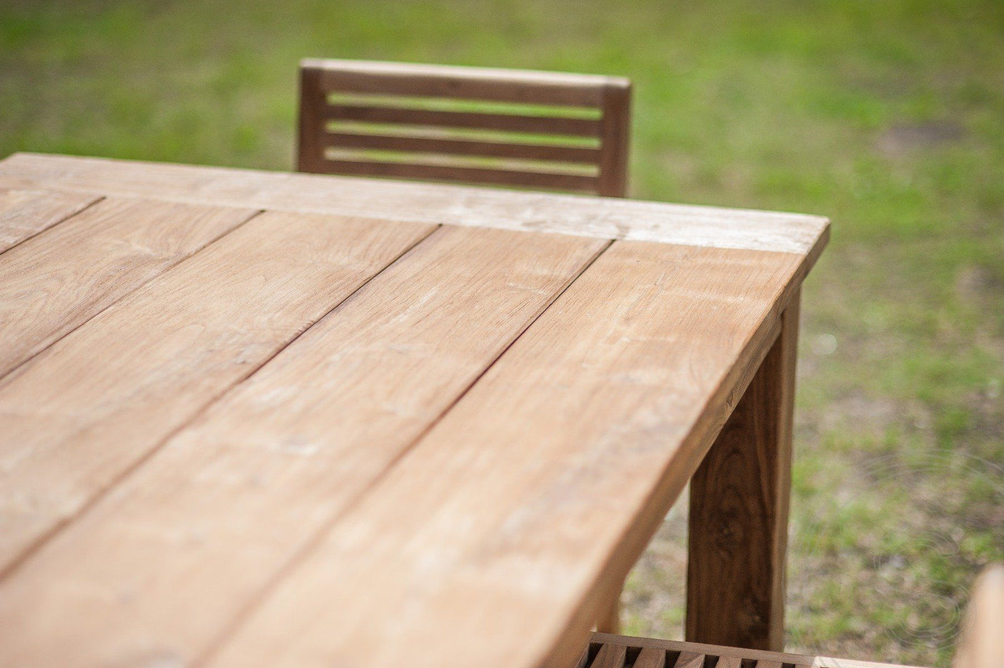 Teak Gartentisch 200x100 + 6 Bali Gartenstühle