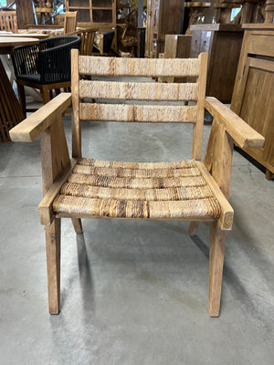 Teak A-Rahmen-Stuhl mit Armlehnen - 60x60x77cm