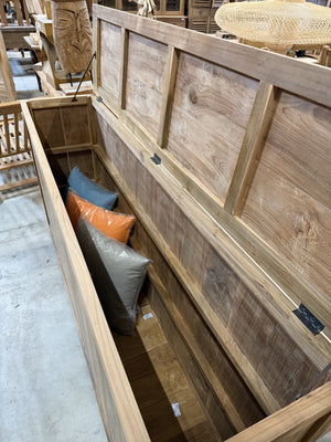 Teak-Aufbewahrungstruhe - 190x42x98cm