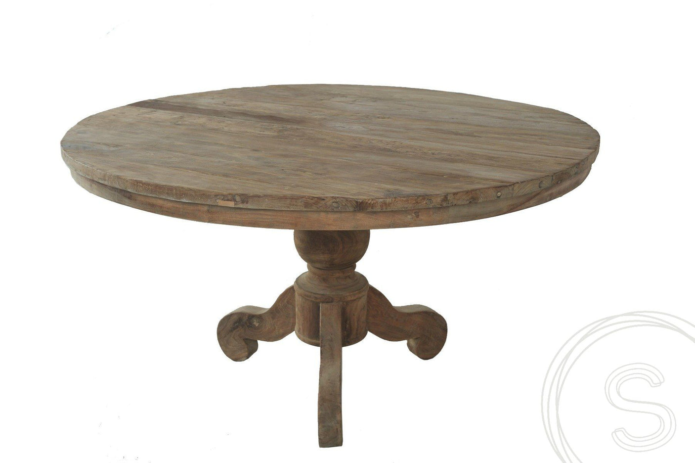 Teak Tisch rund 140cm Rustikal