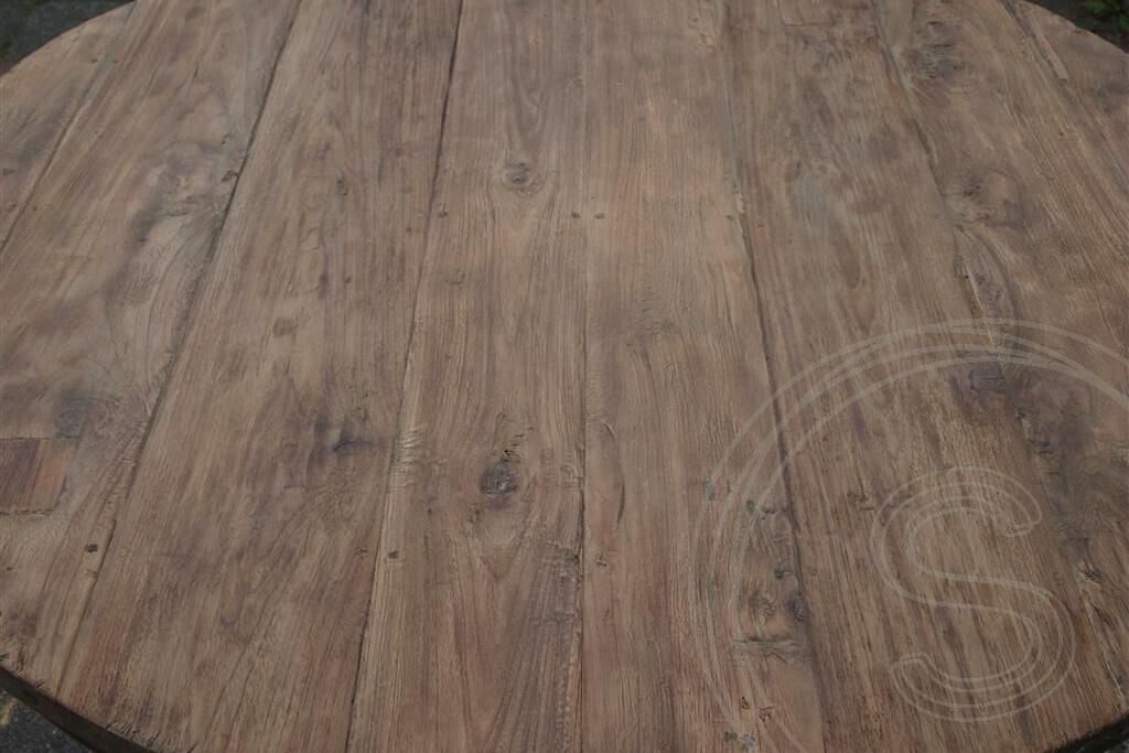 Teak Tisch rund 140cm Rustikal
