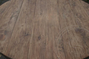 Teak Tisch rund 140cm Rustikal