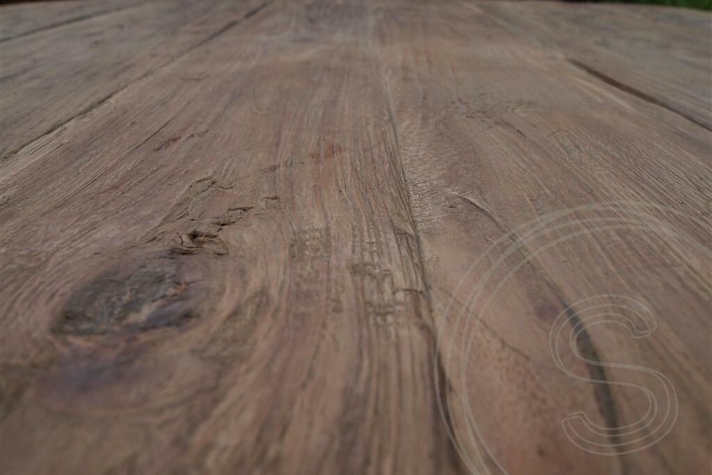 Teak Tisch rund 160cm Rustikal