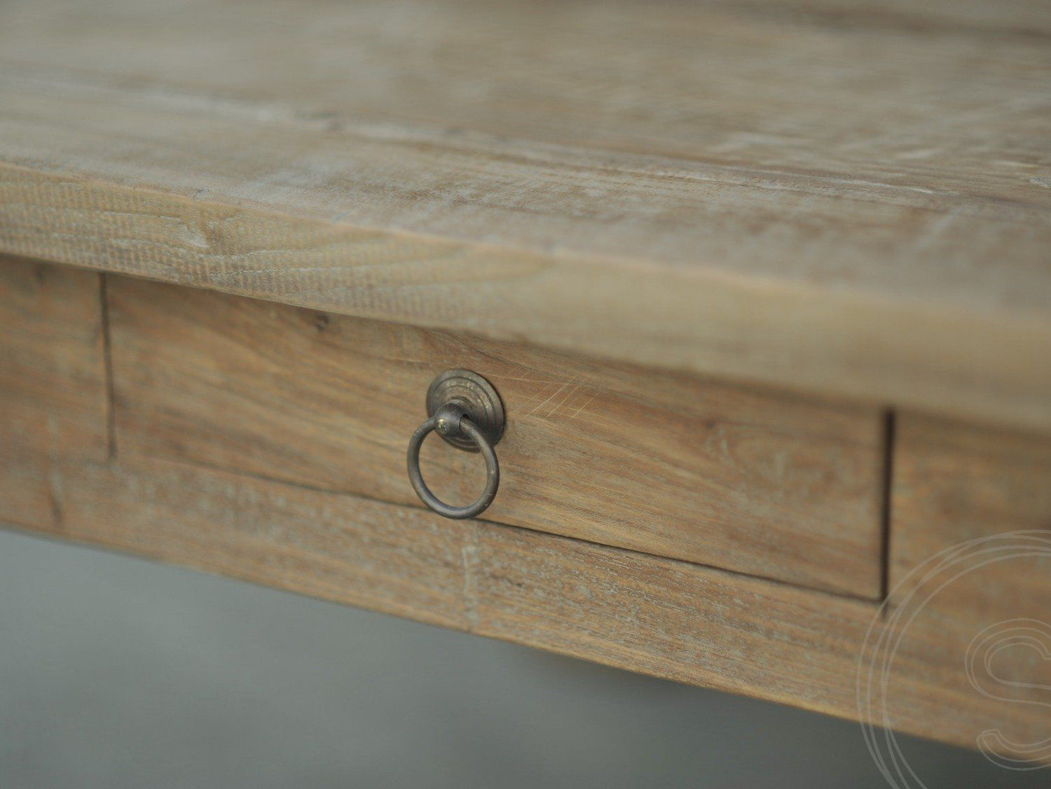 Teak Couchtisch Schubladen 110 x 70 Rustikal