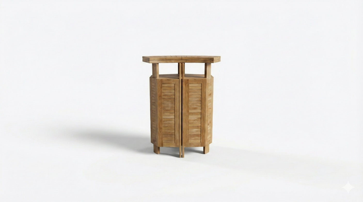 Klappbare Teak Bar