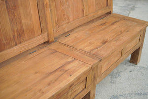 Teak Truhenbank