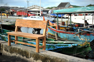 Teakholz Bank 180cm Sandaran