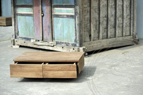 Teak Couchtisch Block 110x70cm