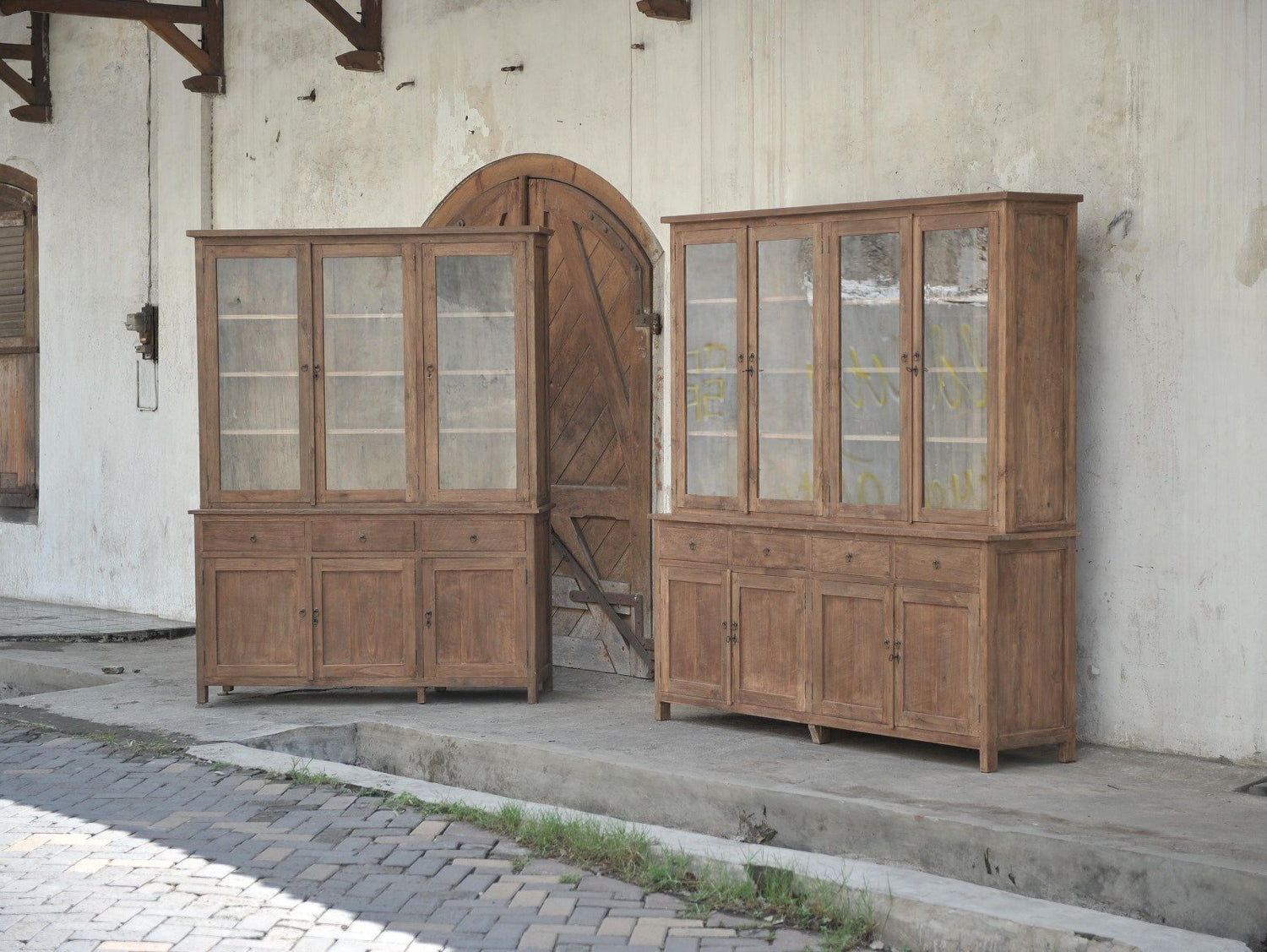 Teak buffetkast 200cm oud hout - Souren Meubels