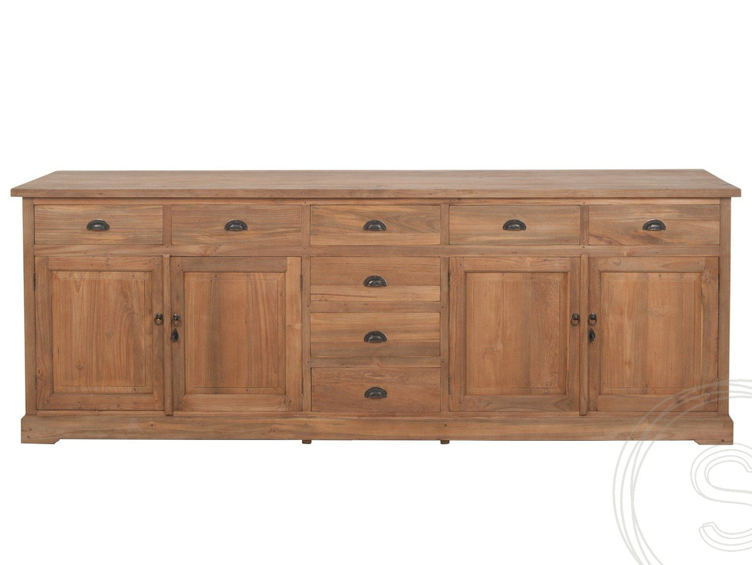 Teak dressoir 250cm XL - Souren Meubels