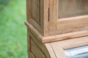 Teakholz Vitrinenschrank 160cm