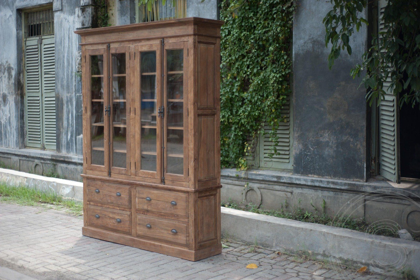 Teak Schrank 4T Rustikal Paris