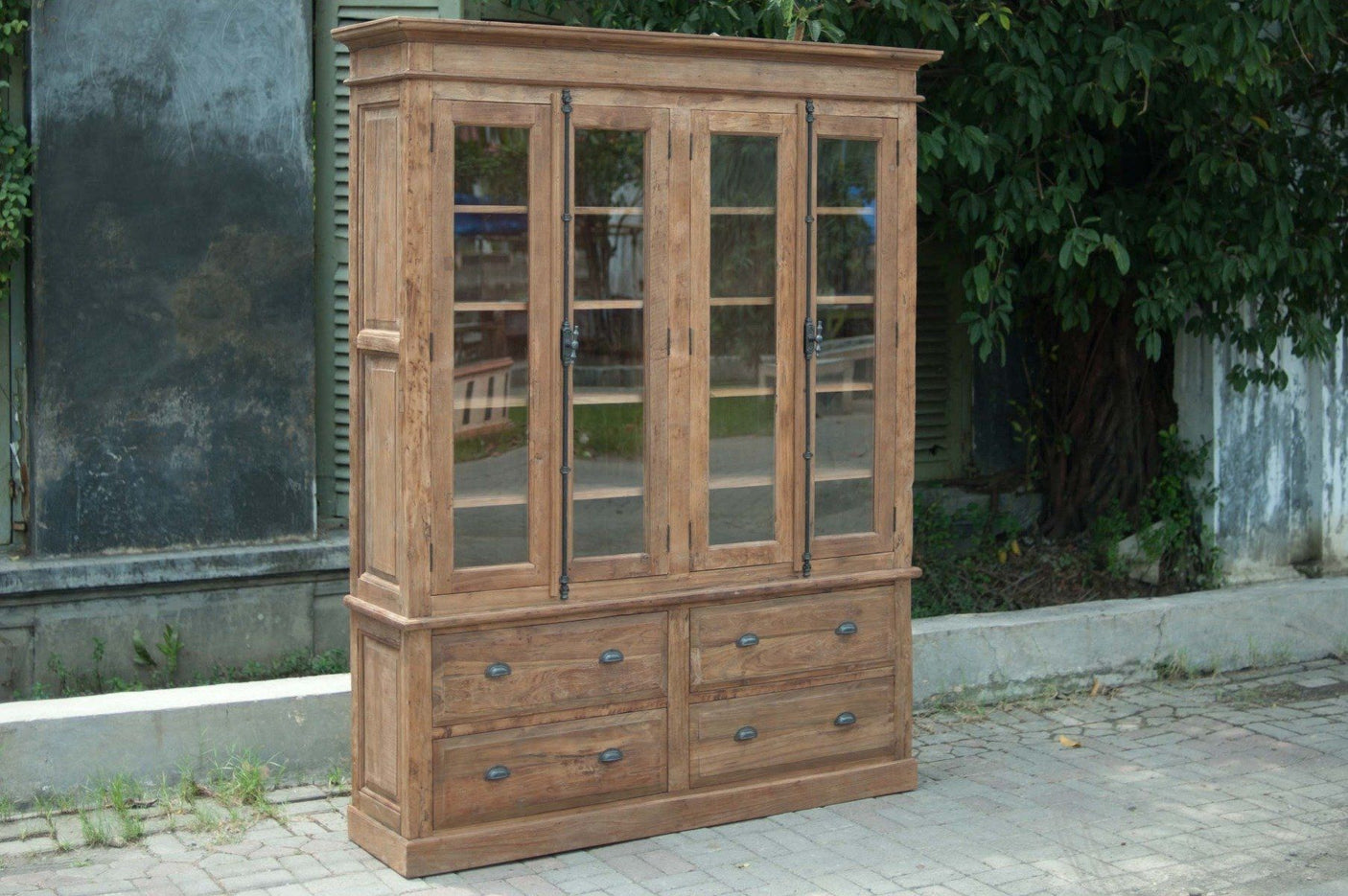 Teak Schrank 4T Rustikal Paris