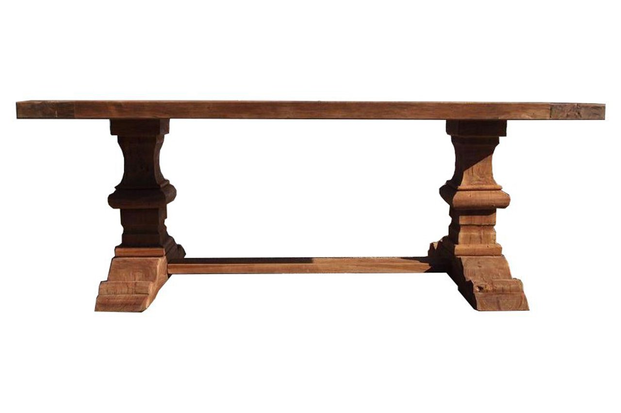 Teak kloostertafel 160x90
