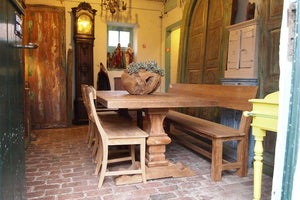 Teak kloostertafel 200x90