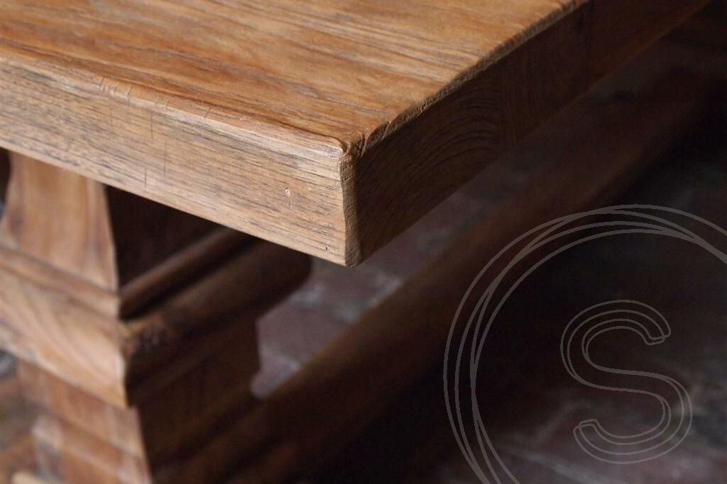 Teak kloostertafel 300x100 - Souren Meubels