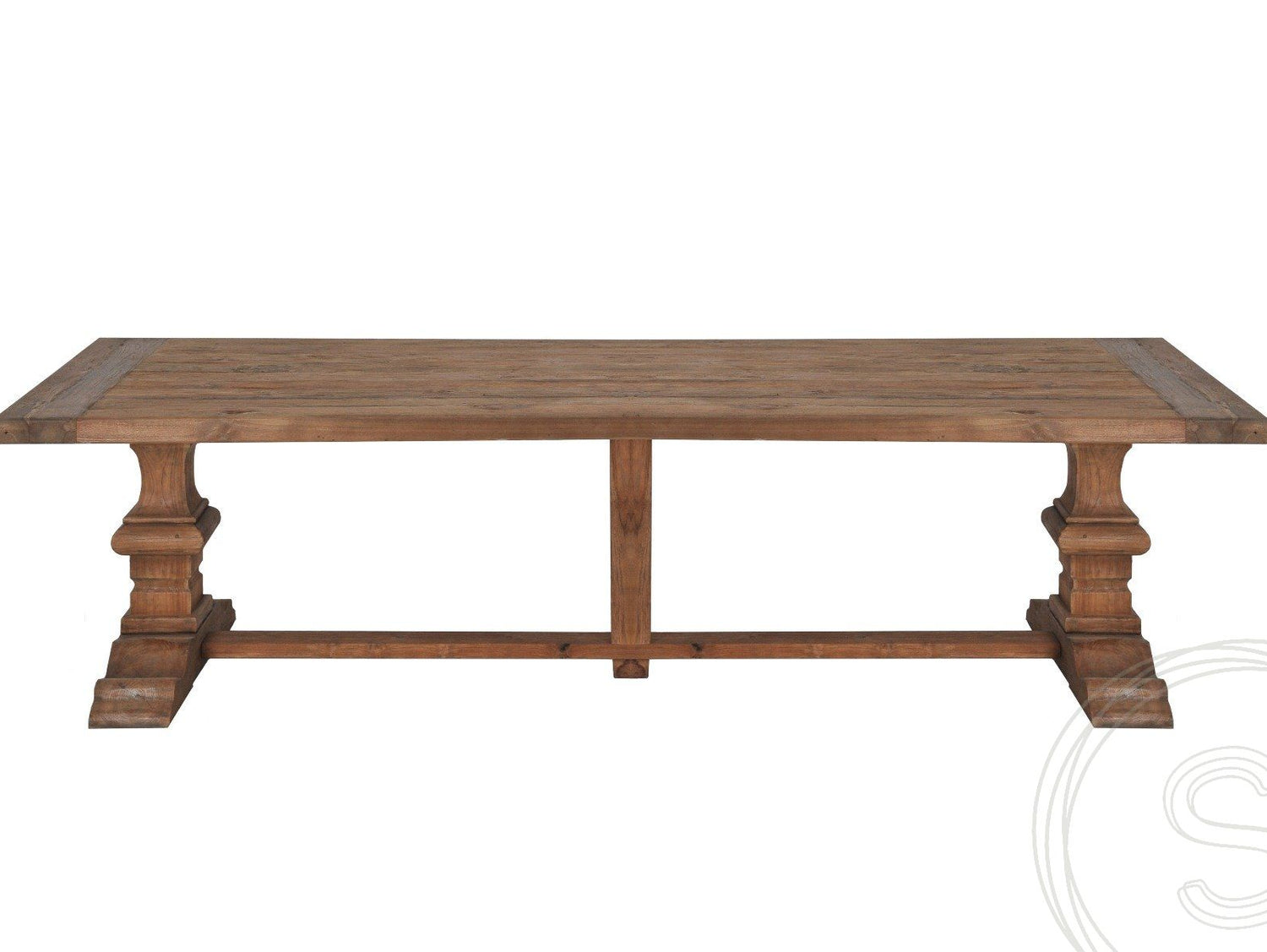 Teak kloostertafel 300x100 - Souren Meubels