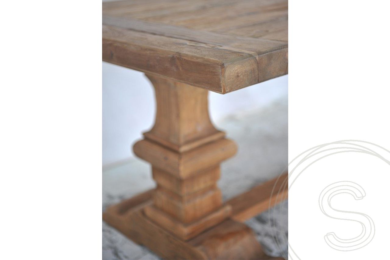 Teak kloostertafel 350x120 - Souren Meubels