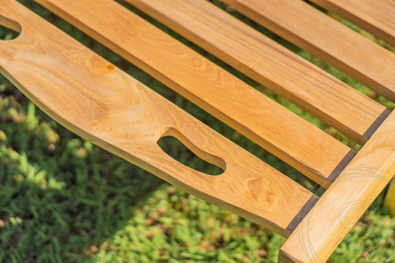 Teak Liege mit Rollen