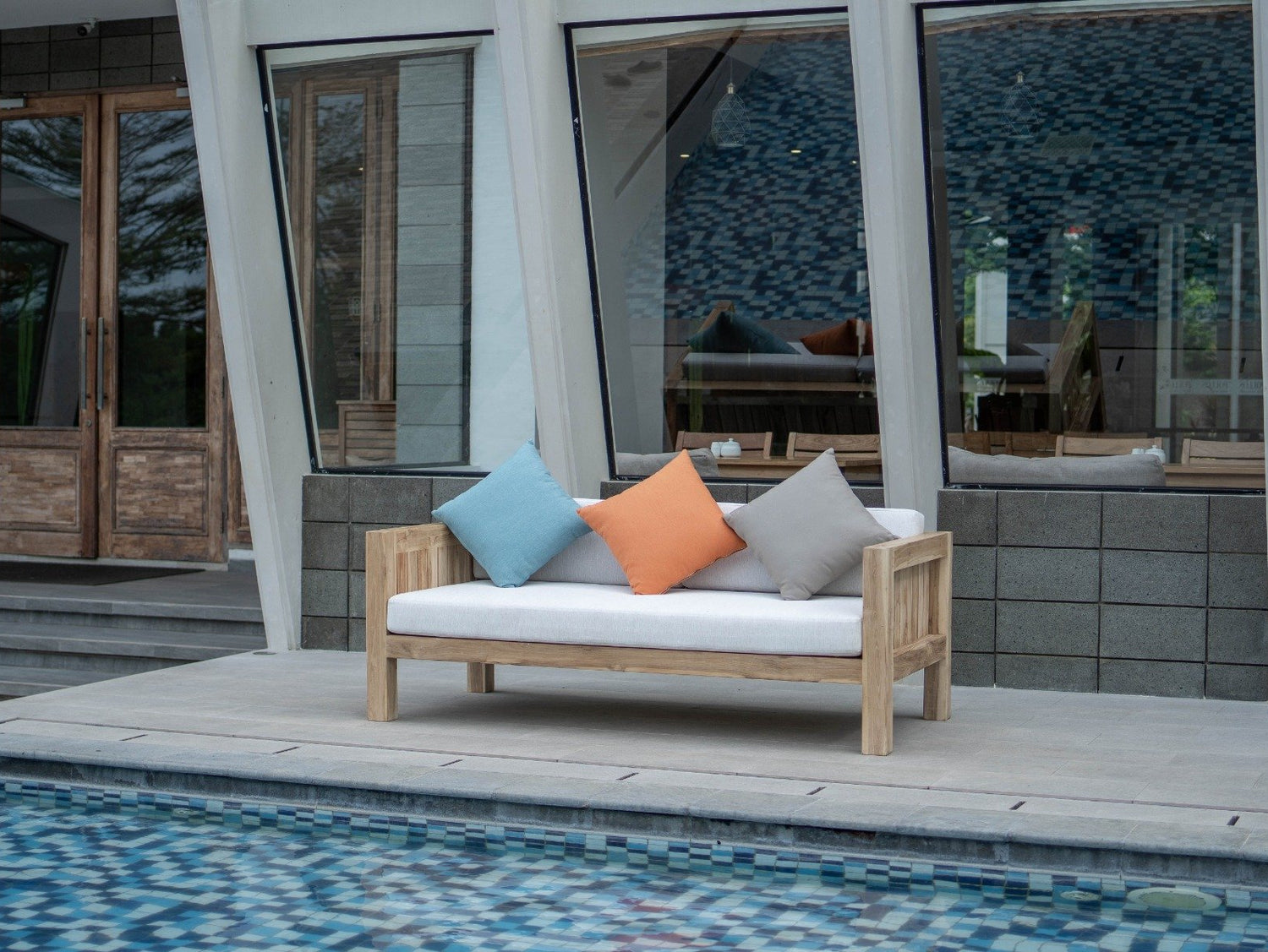 Teak Loungebank Algarve - Souren Meubels