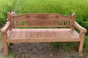 Teak Loungebank Carving 200cm