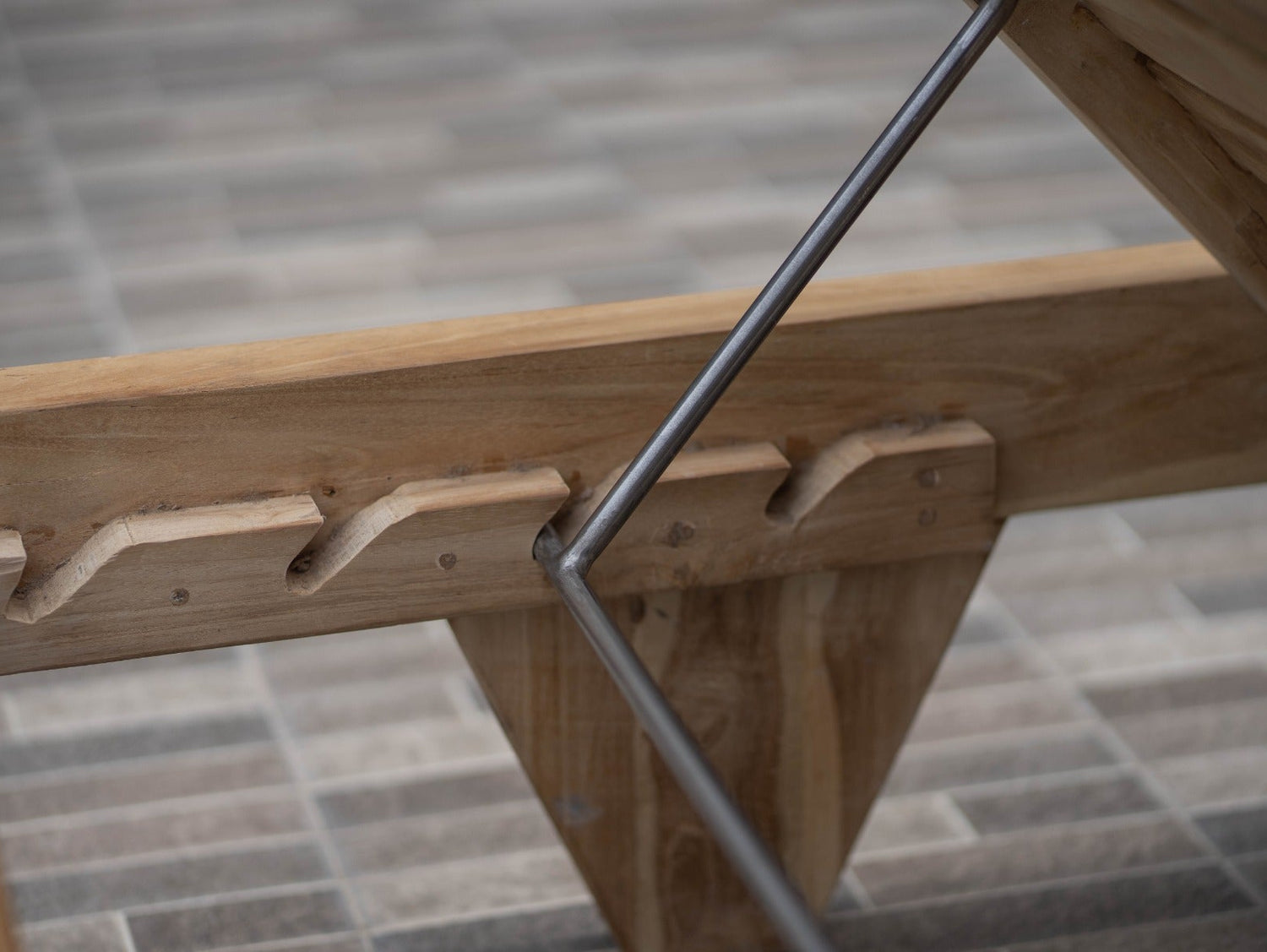 Teak Lounger Algarve mit Rollen