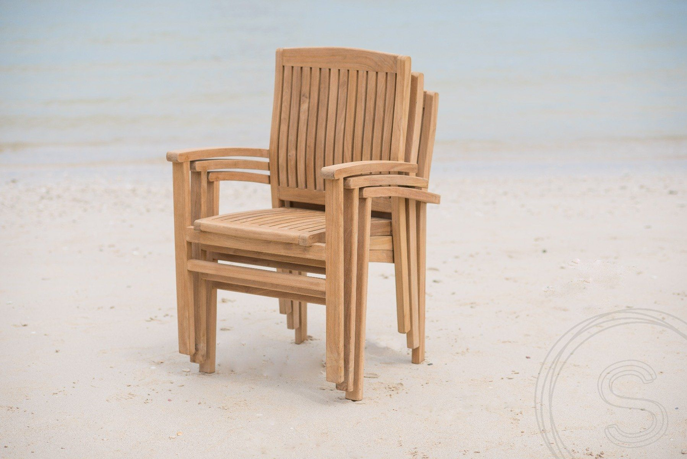 Teak Gartentisch 240x100cm + 8 Beaufort Stühle