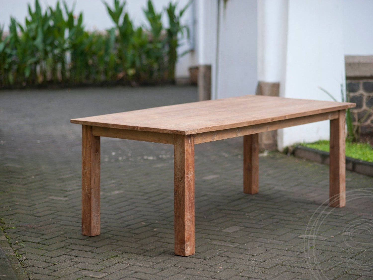 Teak tafel 200 x 100 oud hout - Souren Meubels