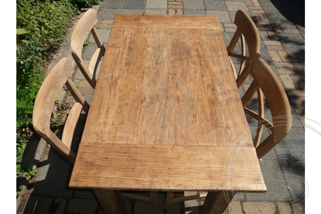 Teak Tisch 120 x 80 Rustikal