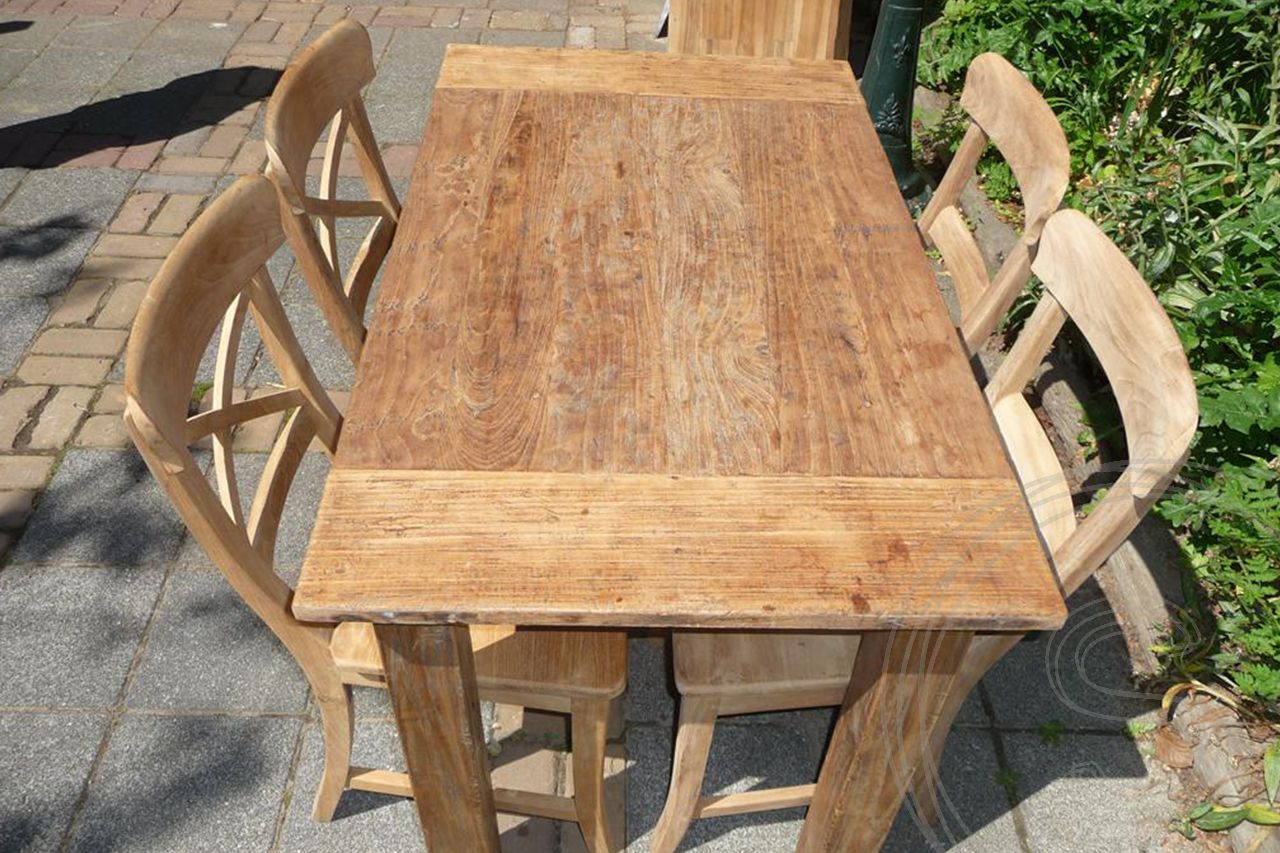 Teak Tisch 120 x 80 Rustikal